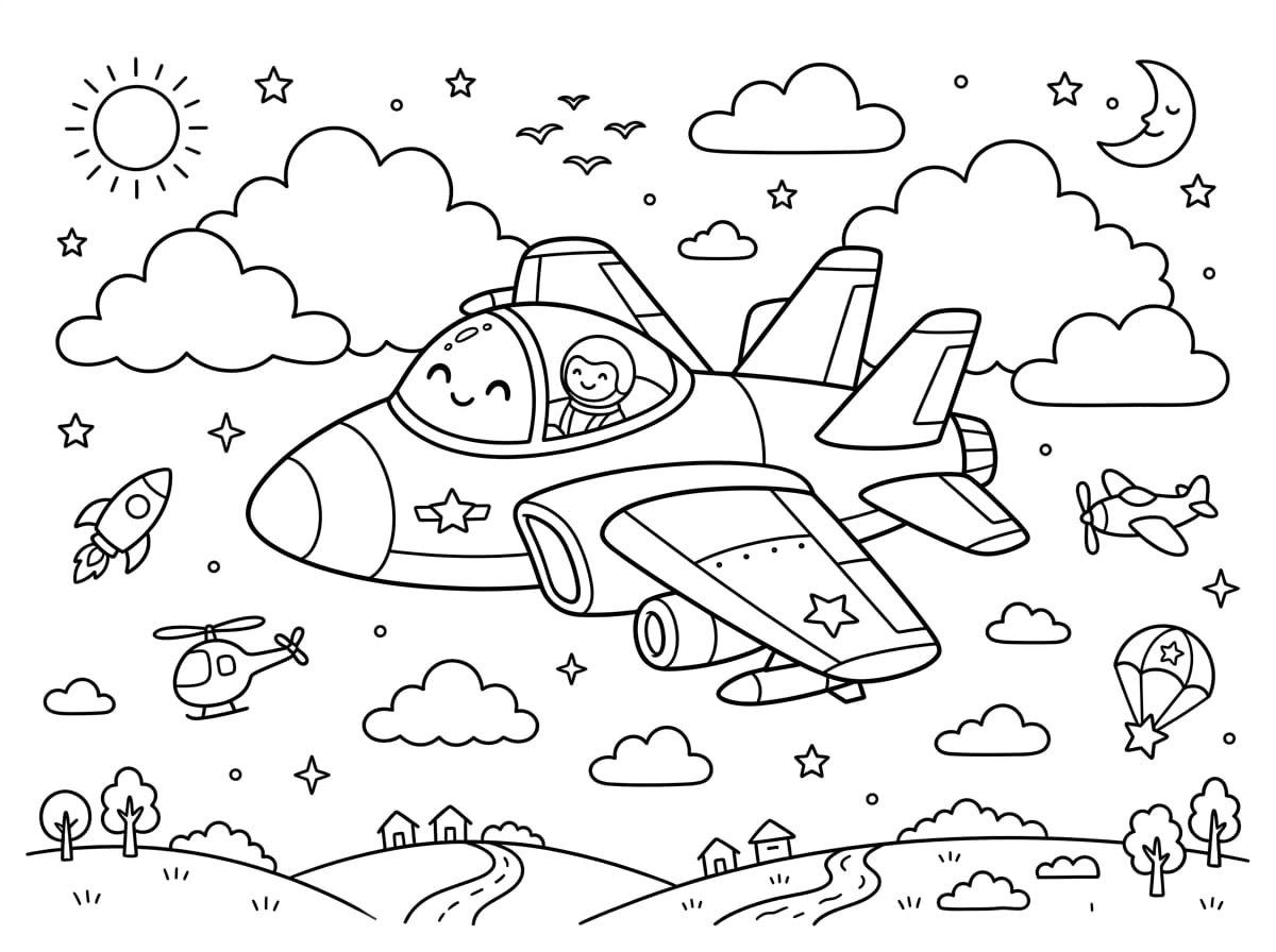 Savaş Uçağı Boyama Boyama