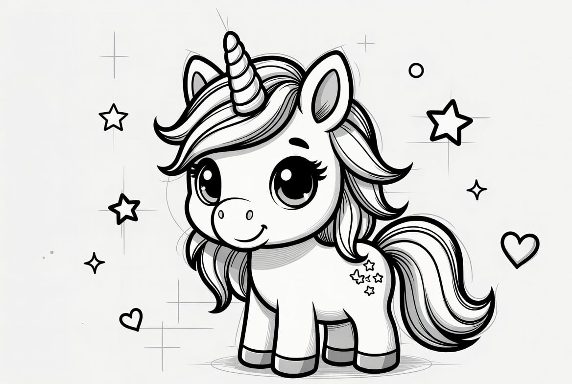 Uçan Unicorn Boyama Boyama