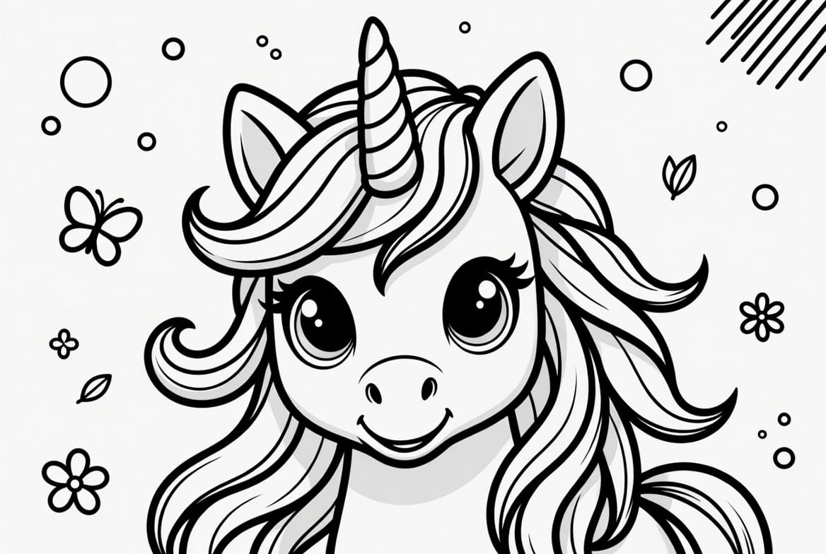 Masalsı Unicorn Boyama Boyama