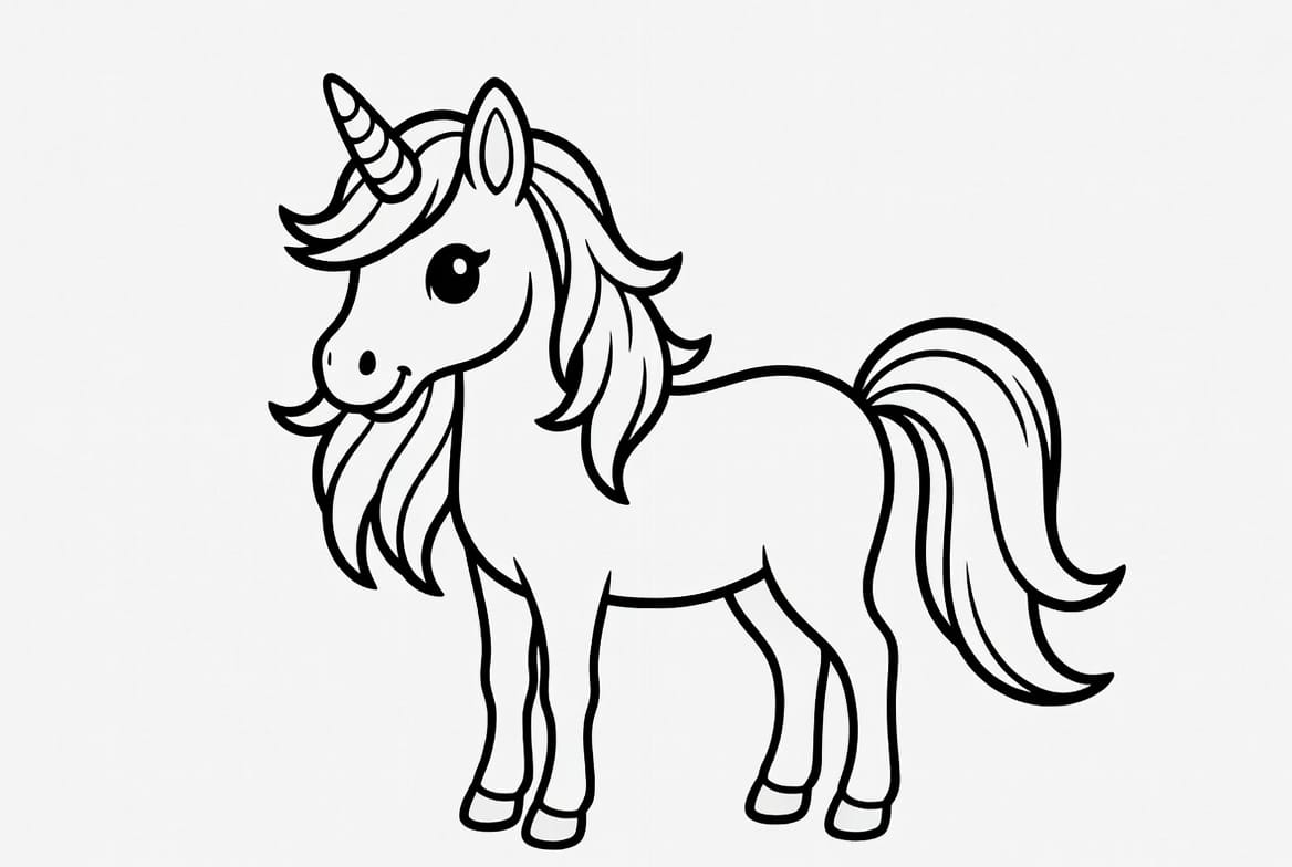 Yıldızlı Unicorn Boyama Boyama