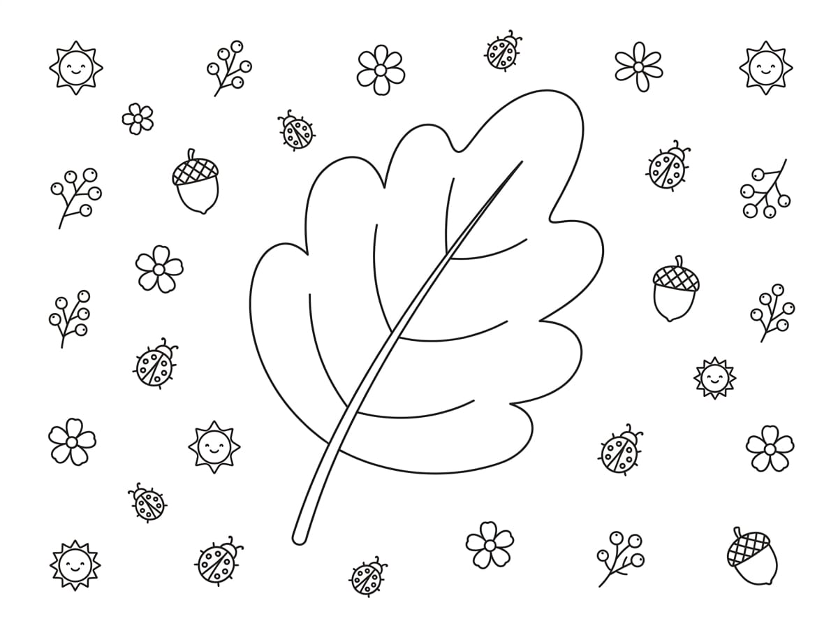 Meşe Yaprağı Boyama