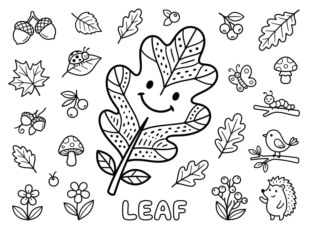 Sevimli Yaprak Boyama