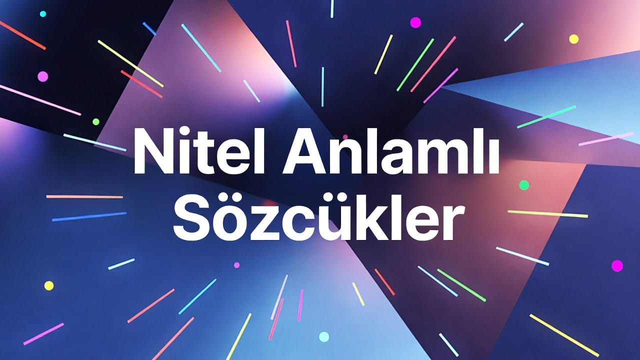Nitel Anlam konu anlatımı
