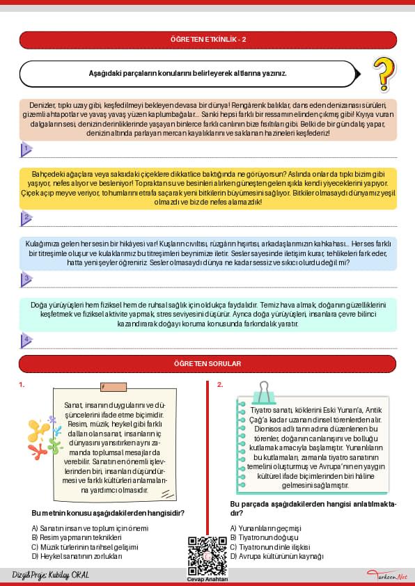 Paragrafın Konusu-2 (Türkçe Kapsamlı Öğrenme Yaprağı)_2 Paragrafın Konusu-2 (Türkçe Kapsamlı Öğrenme Yaprağı)_2