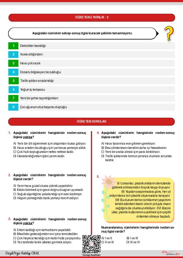 Sebep-Sonuç Cümleleri (Türkçe Kapsamlı Öğrenme Yaprağı)_2 Sebep-Sonuç Cümleleri (Türkçe Kapsamlı Öğrenme Yaprağı)_2