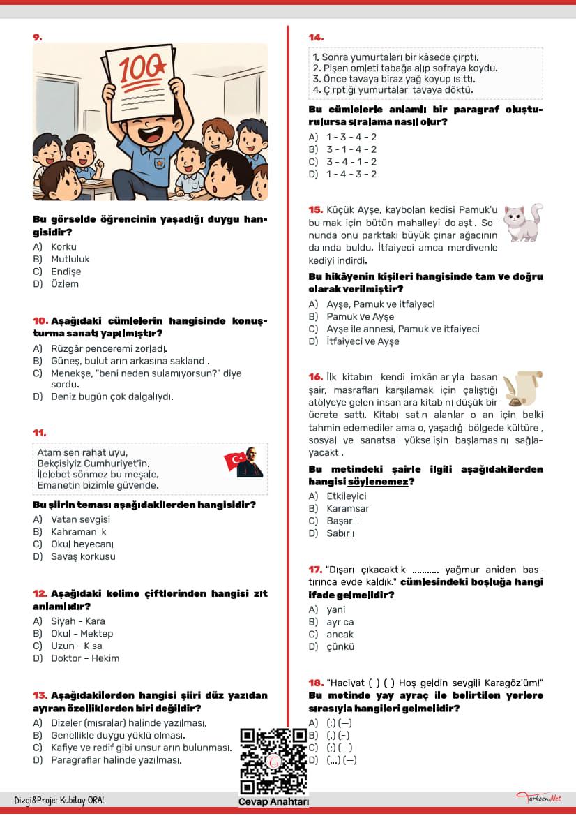 Türkçe Tarama Testi Ocak 2_2 Türkçe Tarama Testi Ocak 2_2