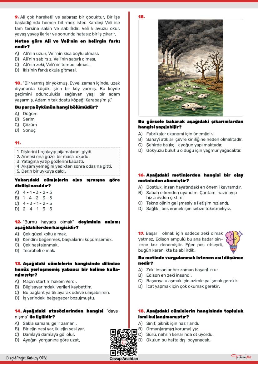 Türkçe Tarama Testi - Ocak_2 Türkçe Tarama Testi - Ocak_2