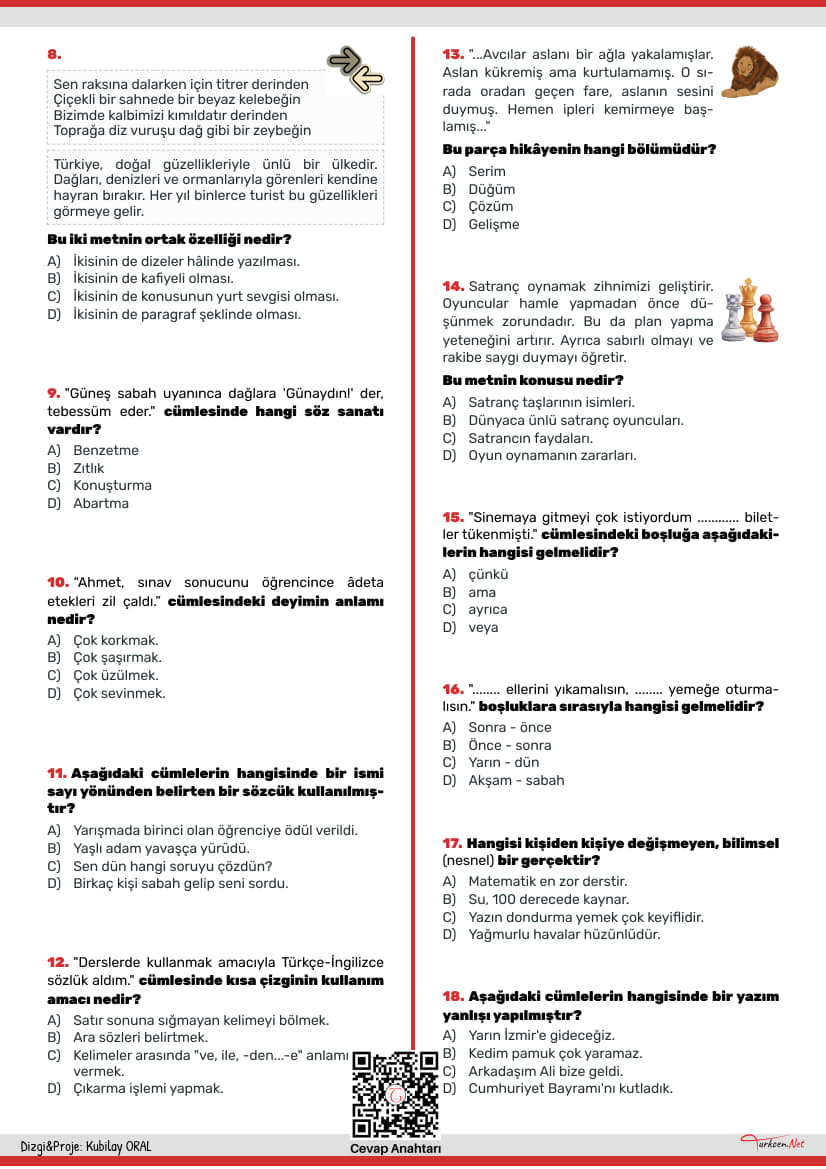 Türkçe Tarama Testi Şubat_2 Türkçe Tarama Testi Şubat_2