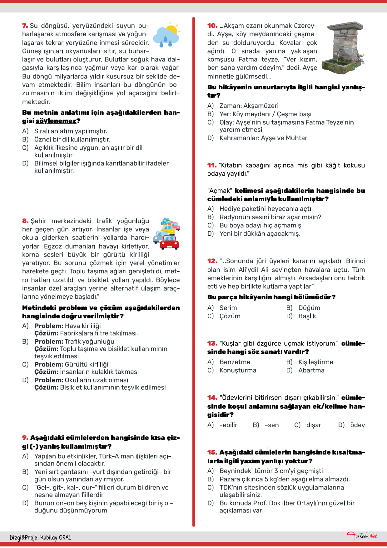 6. Sınıf Türkçe Tarama Testi-2 - Mayıs_2 6. Sınıf Türkçe Tarama Testi-2 - Mayıs_2