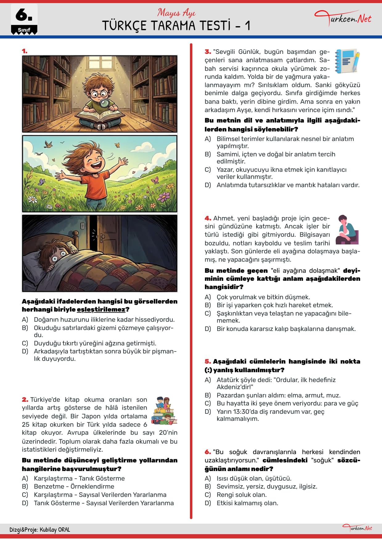 Türkçe Tarama Testi-1 Mayıs_1 Türkçe Tarama Testi-1 Mayıs_1