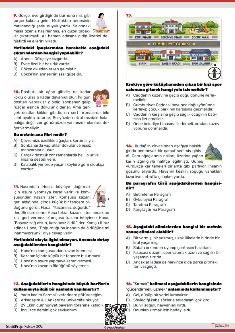Turkce Tarama Testi - 2 Mart_2 Turkce Tarama Testi - 2 Mart_2
