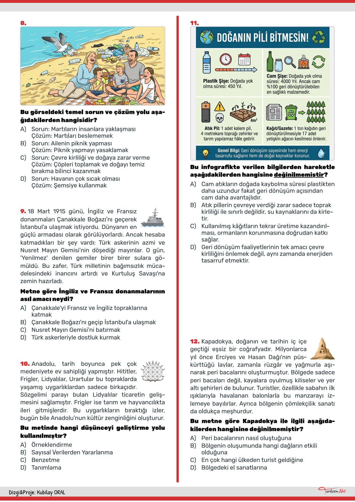Türkçe Tarama Testi - Mart-1_2 Türkçe Tarama Testi - Mart-1_2