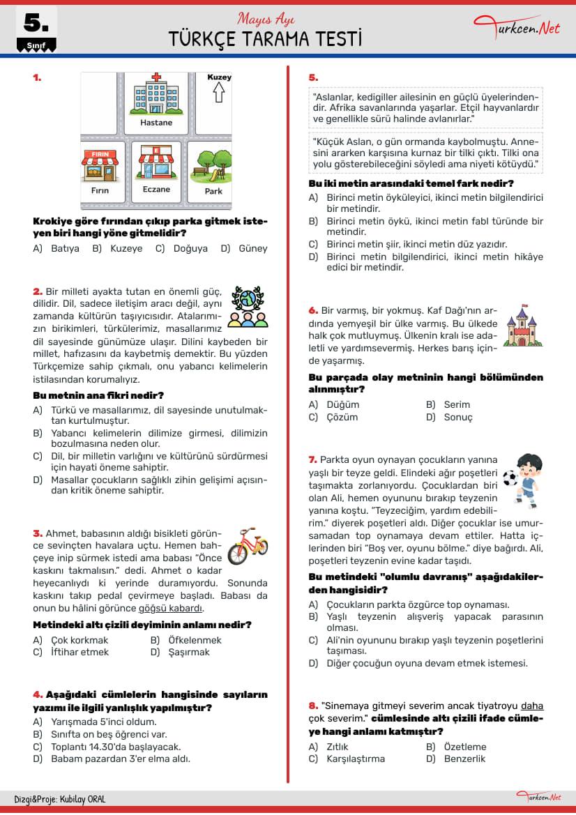 Türkçe Tarama Testi Mayıs-1_1 Türkçe Tarama Testi Mayıs-1_1