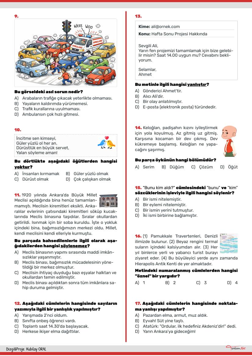 Türkçe Tarama Testi Nisan_2 Türkçe Tarama Testi Nisan_2
