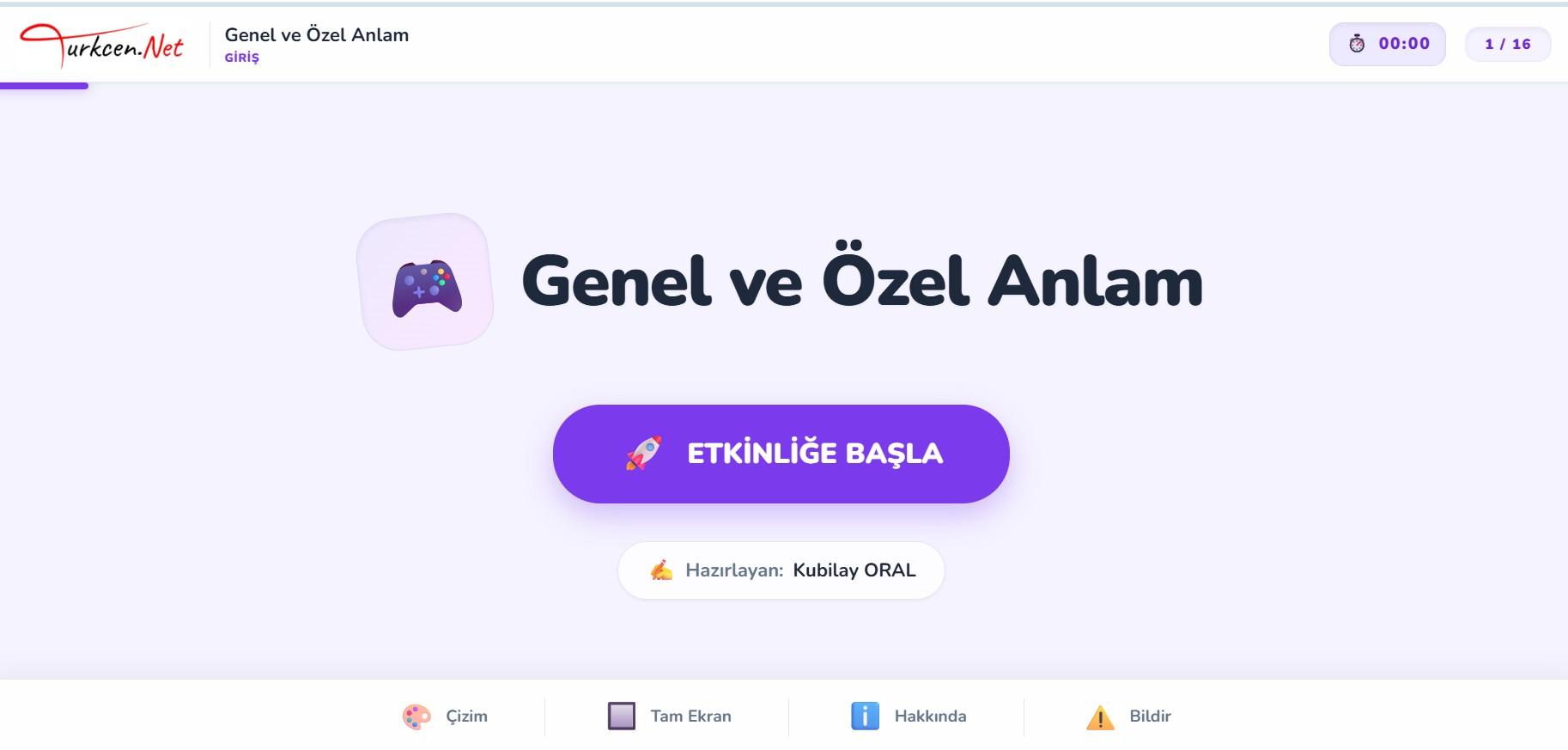 Genel Ve Ozel Sozcukler Pekistirme Etkinligi