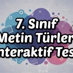 7. Sinif Metin Turleri 1 Testi Coz