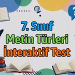 7. Sinif Metin Turleri 4 Testi Coz