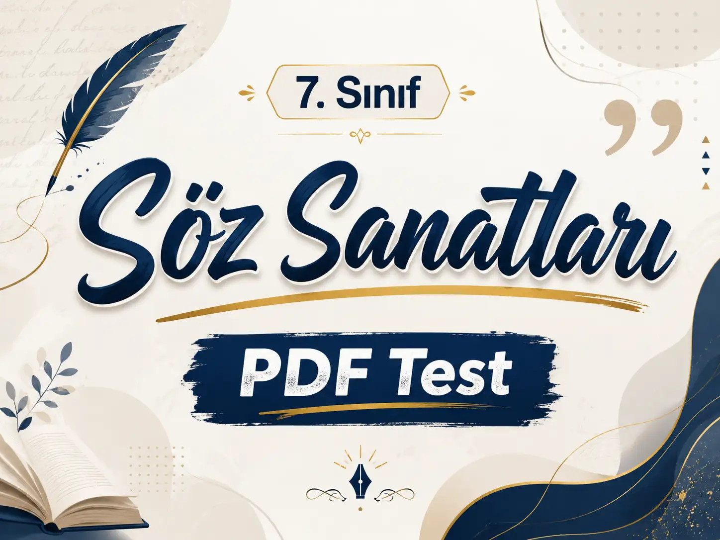 7. Sinif Soz Sanatlari PDF Test