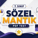 7. Sinif Sozel Mantik PDF Test