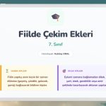 -7. Sinif Fiil Cekim Ekleri Sunusu