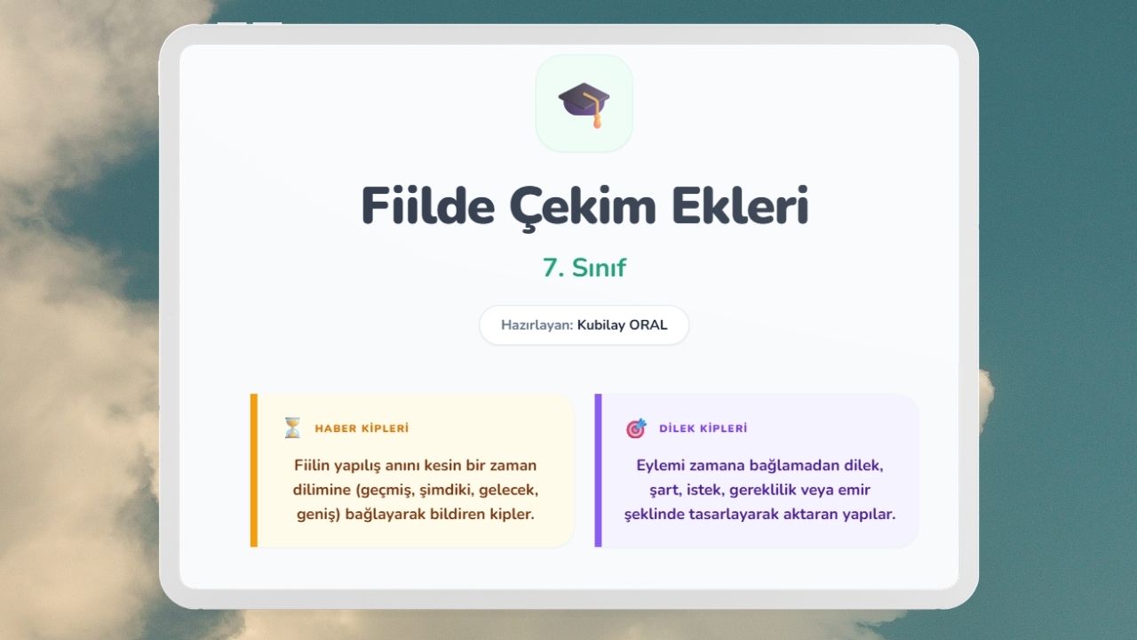 -7. Sinif Fiil Cekim Ekleri Sunusu