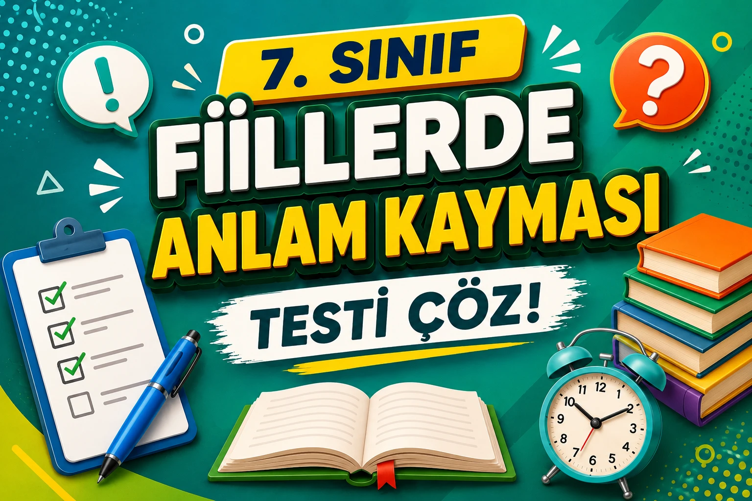 7. Sınıf Fiillerde Anlam Kayması Testi Çöz -7. Sinif Fiillerde Anlam Kaymasi Testi Coz