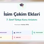 7. Sinif Isim Cekim Ekleri Sunusu