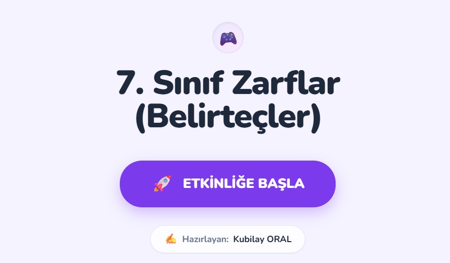 7. Sınıf Zarflar Pekiştirme Etkinliği -zarfa 1