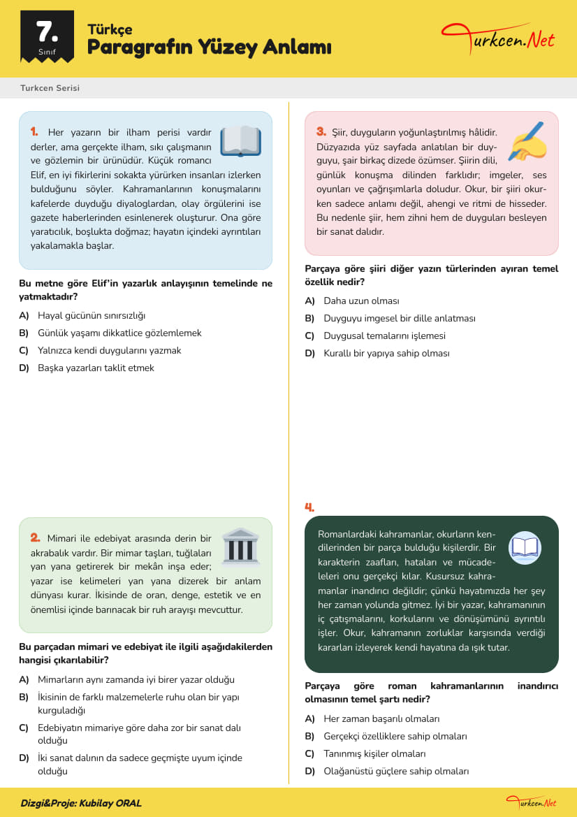 -7. Sinif Paragrafin Yuzey Anlami 2