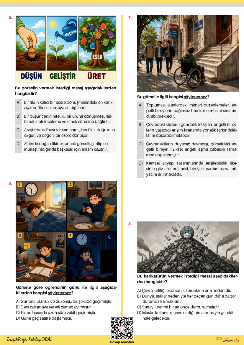 8. Sınıf Görsel Okuma Testi-1 (Turkcen Serisi)_2 8. Sınıf Görsel Okuma Testi-1 (Turkcen Serisi)_2