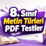 -8. Sinif Metin Turleri PDF Test