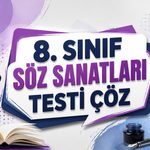 -8. Sinif Soz Sanatlari Testi Coz
