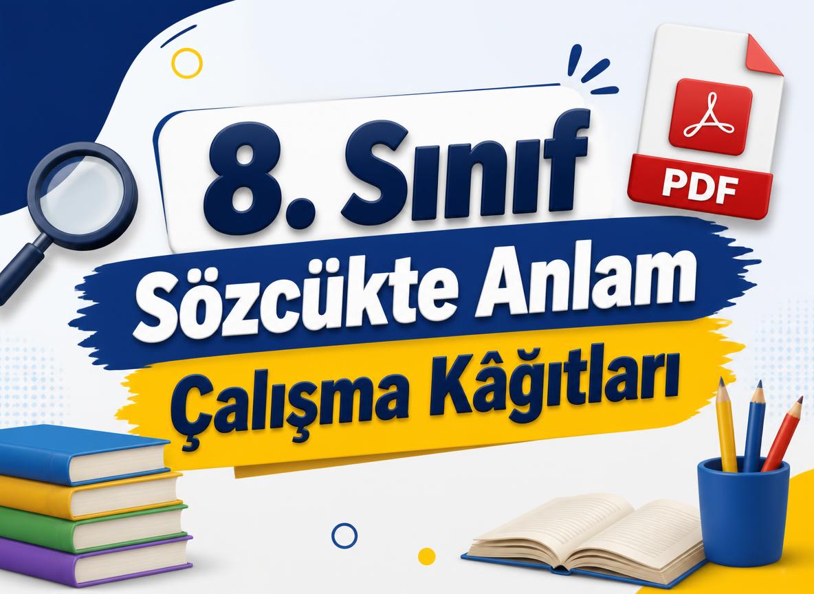 -8. Sinif Sozcukte Anlam Calisma Kagitlari