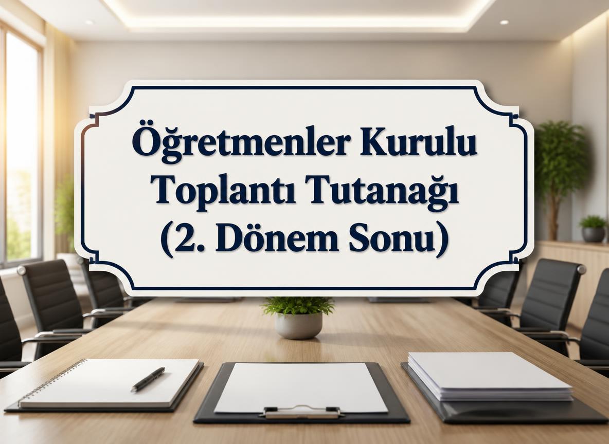 -Ogretmenler Kurulu Toplanti Tutanagi 2. Donem Sonu