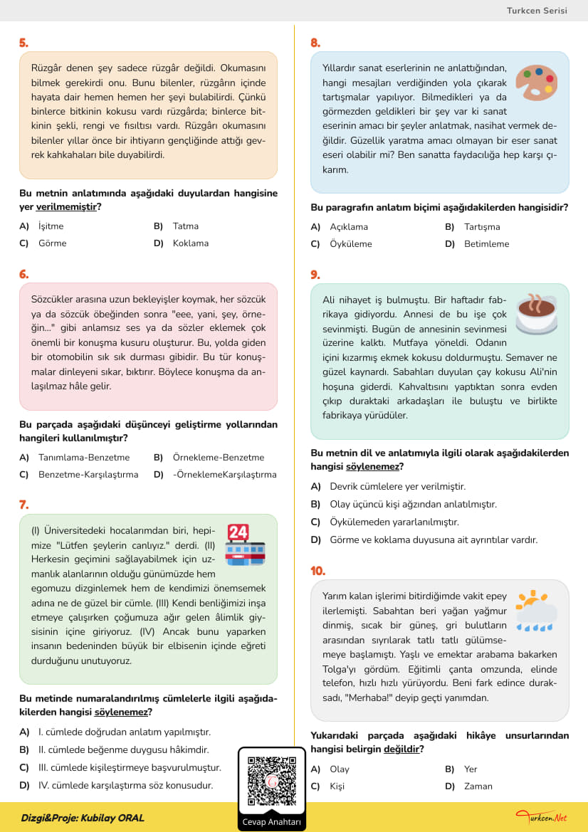 -Paragrafta Dil ve Anlatim Testi 1 2